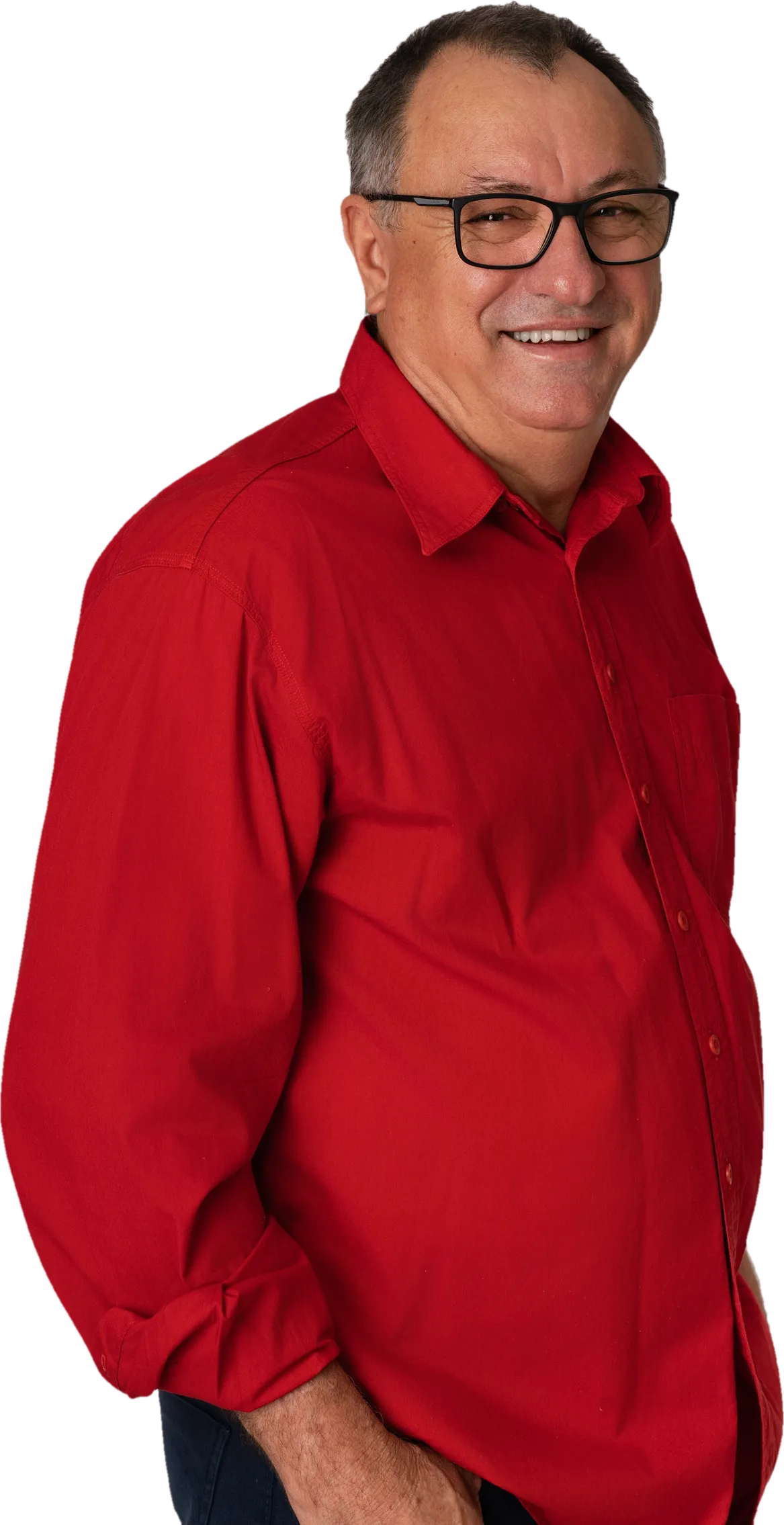 Professor Carlito sorrindo